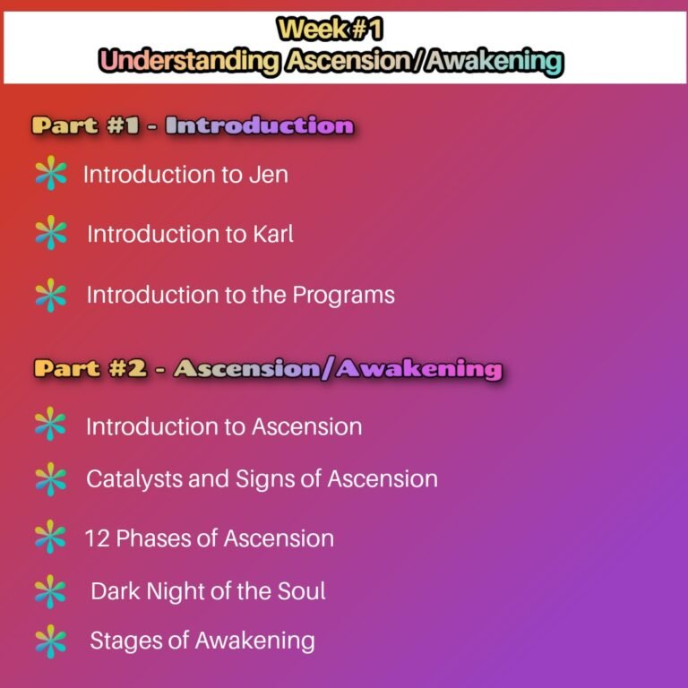 Week #1 - Understanding Ascension and Awakening